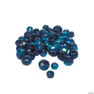 Jet Black AB Cut Crystal Round Beads - 4mm-6mm