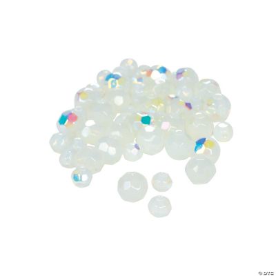 Moonstone AB Cut Crystal Round Beads - 4mm-6mm