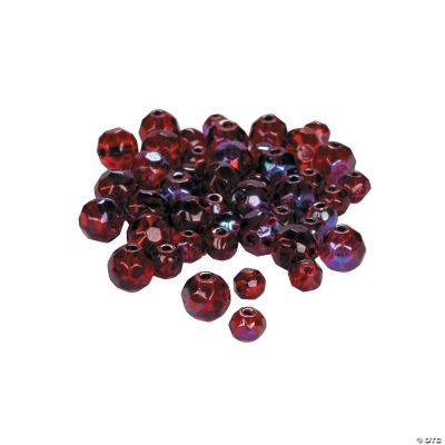 Garnet AB Cut Crystal Round Beads - 4mm-6mm