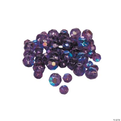 Amethyst Aurora Borealis Cut Crystal Round Beads 4mm6mm