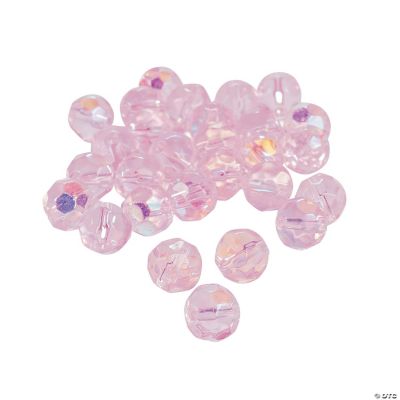 Light Pink AB Cut Crystal Round Beads - 8mm