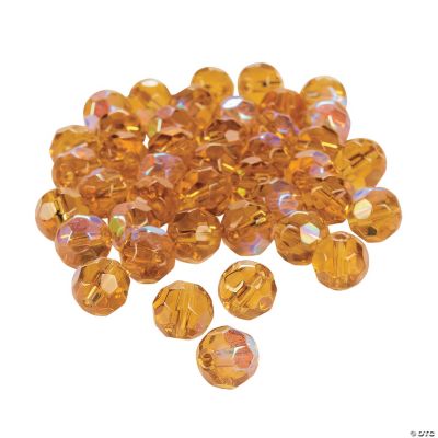 Topaz AB Cut Crystal Round Beads - 8mm