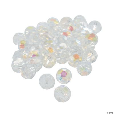 Clear AB Cut Crystal Round Beads - 8mm