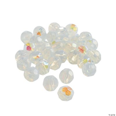 Moonstone AB Cut Crystal Round Beads - 8mm