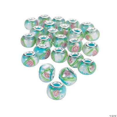 Rose Large Hole Beads - 14mm