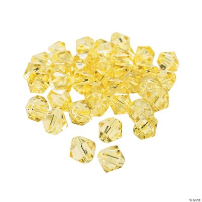 Canary Yellow Crystal Bicone Beads - 8mm