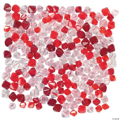 Red, Pink & Clear Crystal Assortment - 4mm-6mm