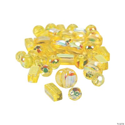 Canary Yellow AB Finish Bead Assortment - 8mm-12mm
