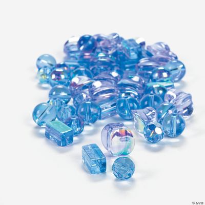 Blue Topaz AB Finish Bead Assortment -  8mm-12mm