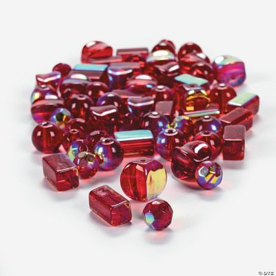 Garnet AB Finish Bead Assortment -  8mm-12mm