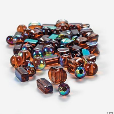 Chocolate Brown AB Finish Bead Assortment - 8mm-12mm