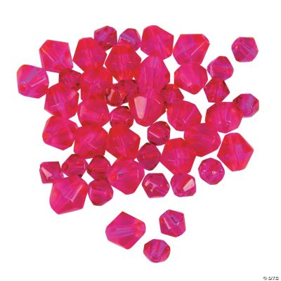 Fuchsia Cut Crystal Bicone Beads - 4mm-6mm