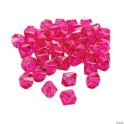 Fuchsia Cut Crystal Bicone Beads - 8mm
