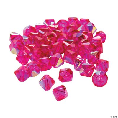 Fuchsia AB Cut Crystal Bicone Beads - 8mm