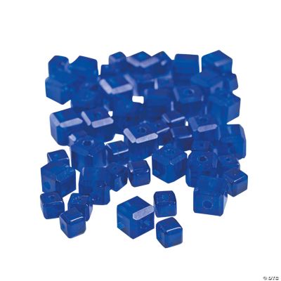 Sapphire Cube Cut Crystal Beads - 4mm-6mm