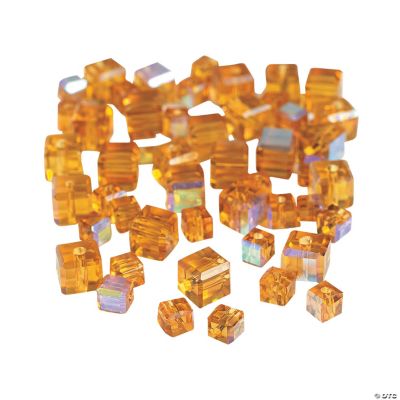 Topaz Cube AB Cut Crystal Beads - 4mm-6mm