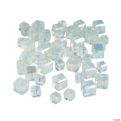 Moonstone Cube AB Cut Crystal Beads - 4mm-6mm
