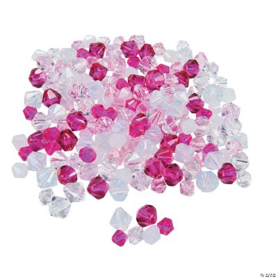 Pink Ribbon Crystal Bicone Bead Assortment - 6mm-9mm