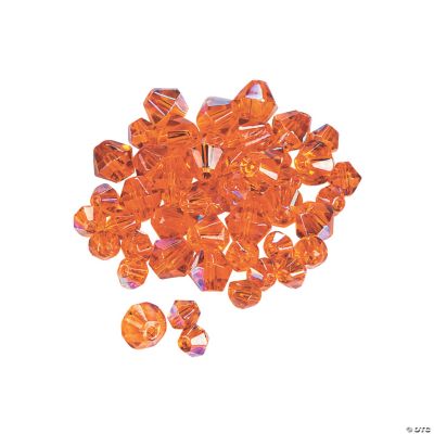 Sunset Orange AB Cut Crystal Bicone Beads - 4mm-6mm