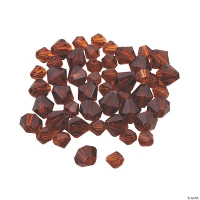 Chocolate Brown Crystal Bicone Beads - 4mm-6mm
