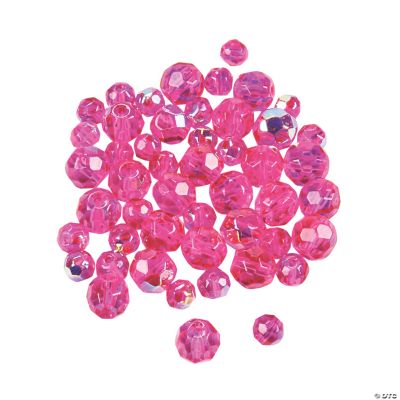 Fuchsia AB Crystal Round Beads - 4mm-6mm