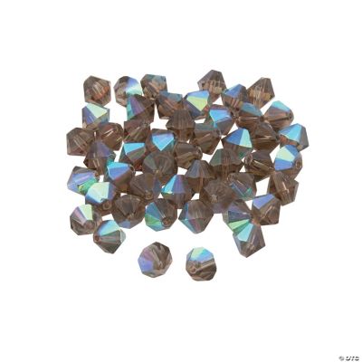 Smokey Quartz AB Bicone Crystal Beads - 8mm