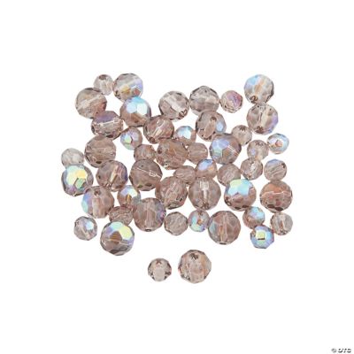 Smokey Quartz AB Round Crystal Beads - 4mm-6mm