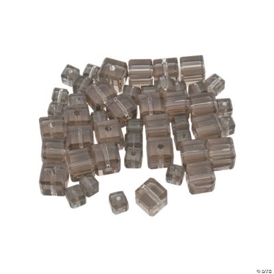 Smokey Quartz Cube Crystal Beads - 4mm-6mm