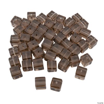 Smokey Quartz Cube Crystal Beads - 8mm