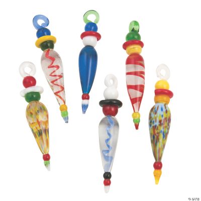 Small Ornament Lampwork Pendant Assortment - 49mm