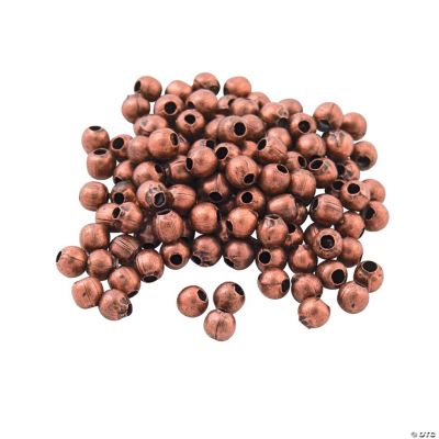 Copper-Tone Round Beads - 2mm