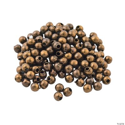 Antique Goldtone Round Beads - 2mm