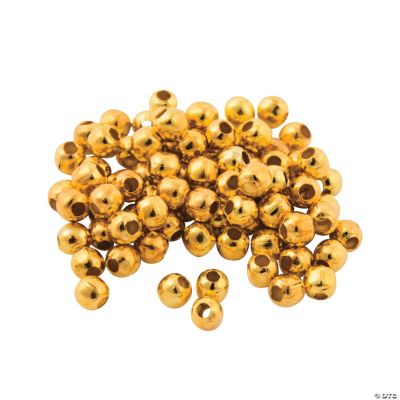 Goldtone Round Beads - 2mm