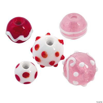 Valentine Lampwork Rounds - 10mm-17mm
