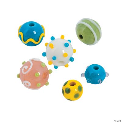 Pastel Lampwork Rounds - 9mm-15mm