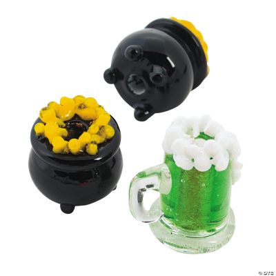 St. Pat’s Beer Mugs & Pot Of Gold Lampwork Beads - 16mm-19mm