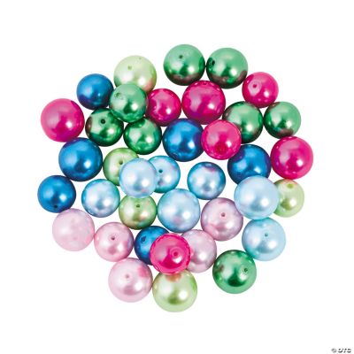 Large Bright Color Pearl Bead Assortment - 13mm-15mm