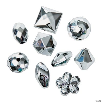 Silvertone Bead Assortment - 12mm - 15mm
