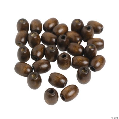 Small Barrel Wood Beads - 15mm