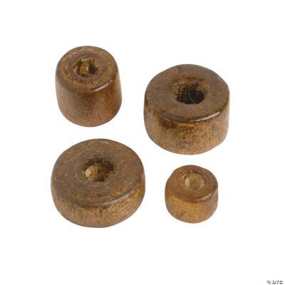 Flat Round Wood Bead Assortment - 5mm - 10mm