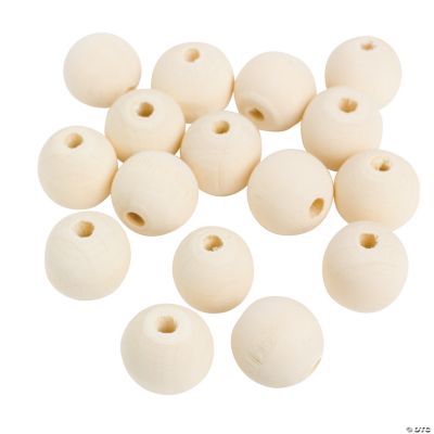 Large Round Unfinished Wood Beads Discontinued