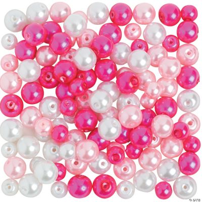 Pink & White Pearl Bead Assortment - 6mm - 8mm