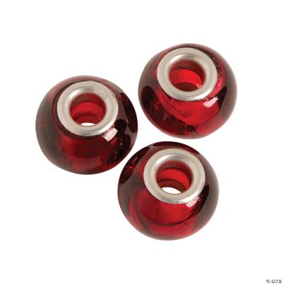 Garnet Large Hole Beads - 14mm