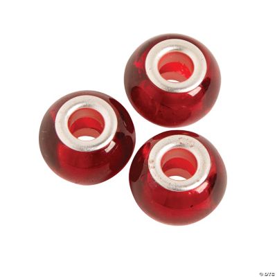 Ruby Large Hole Beads - 14mm