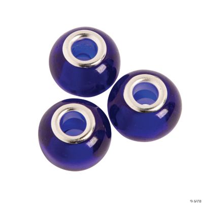 Sapphire Large Hole Beads - 14mm