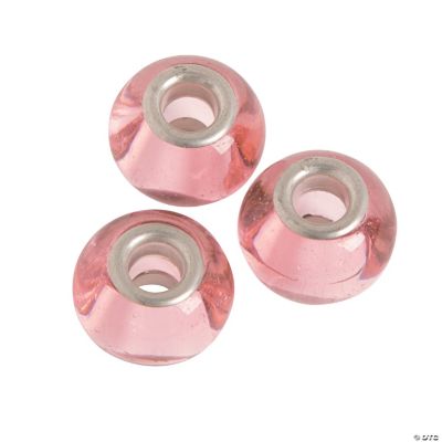 Light Pink Large Hole Beads - 14mm