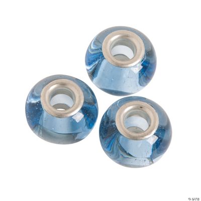 Blue Large Hole Beads - 14mm