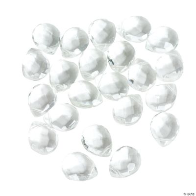 Clear Briolette Faceted Beads - 15mm