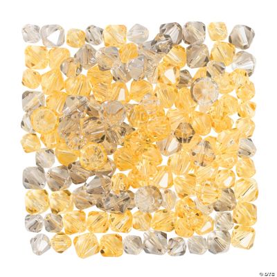 Grey & Yellow Crystal Bead Assortment - 6mm - 8mm