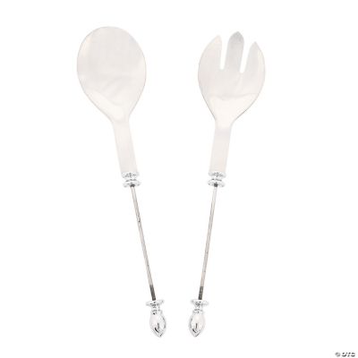 Silvertone Beadable Salad Serving Set